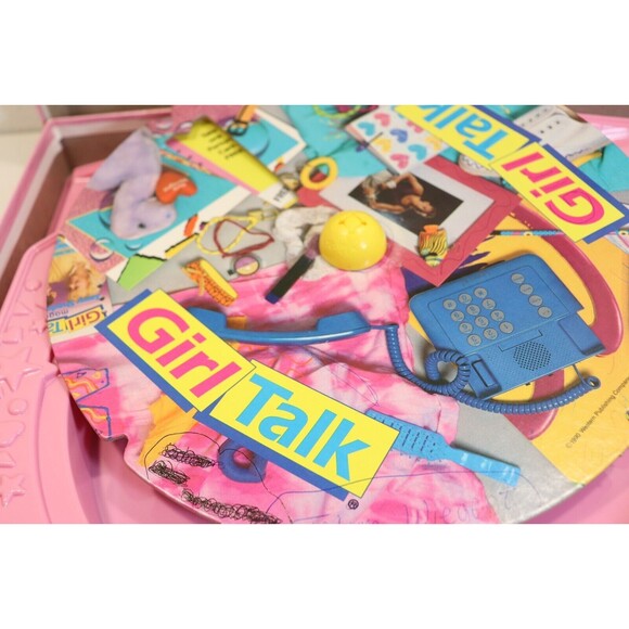 Girl Talk Board Game Vintage Classic Golden Some Writing on Pieces No Instruct - Picture 10 of 13